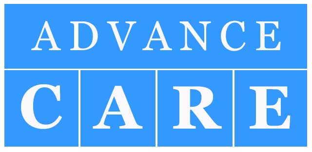 Text logo for Advance Care